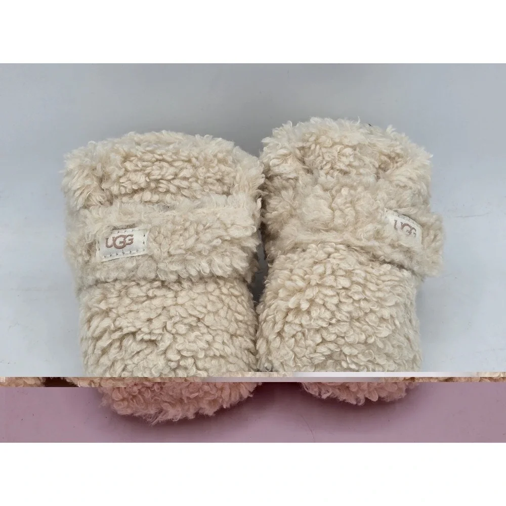 UGG 11034971 Unisex Toddler's Sz 4/5 Vanilla/Cream Bixbee Soft‎ Terry Booties